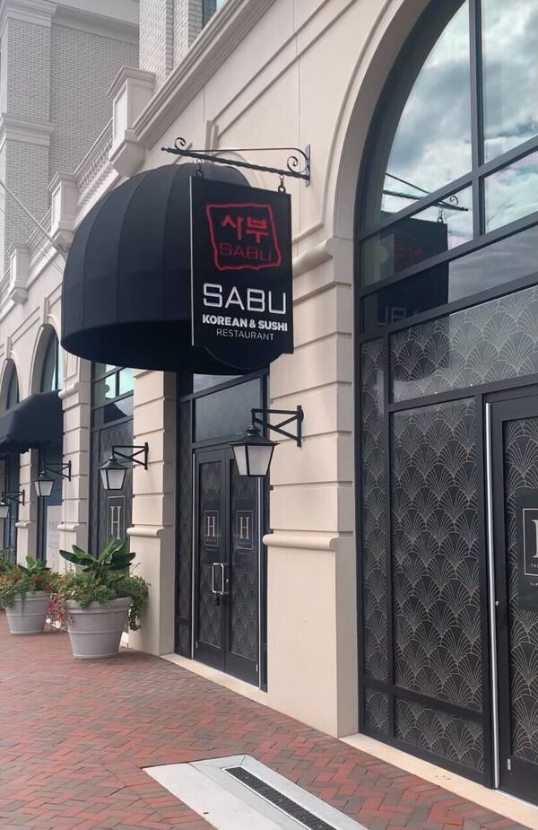 The exterior of Sabu in Alpharetta.