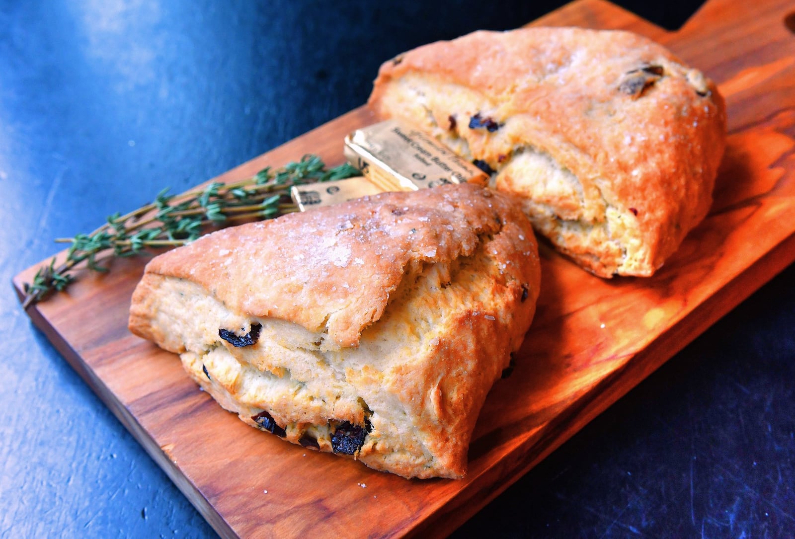 You can have some Fadó Cranberry-Thyme Scones with your tea. STYLING BY BRYAN MCALISTER / CONTRIBUTED BY CHRIS HUNT PHOTOGRAPHY