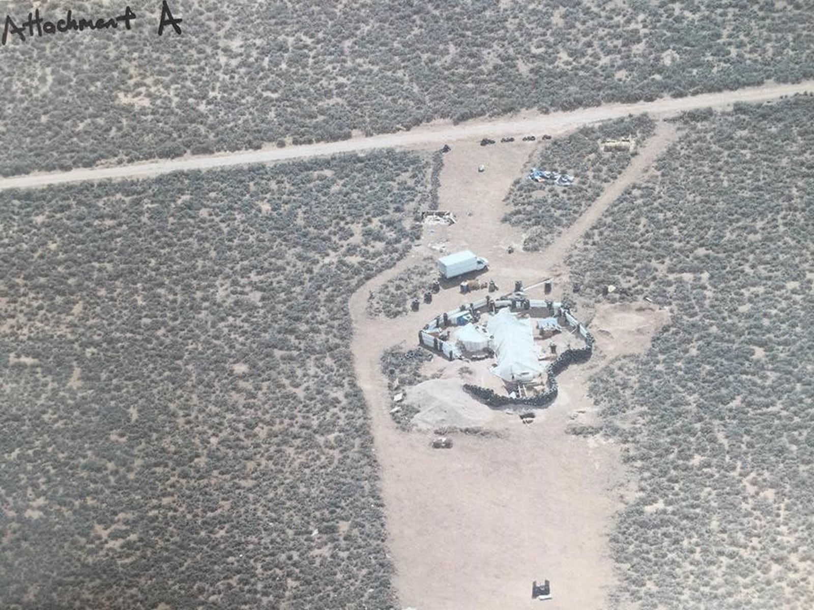 The compound in Amalia, New Mexico where authorities arrested two Metro Atlanta men on Friday in a child abduction case from Clayton County. One of the men, Siraj Wahhaj, is accused of abducting his three-year-old son in December. His son, Abdul-Ghani Wahhaj, was not found at the compound Friday, but investigators believe he had been there in the past few weeks.