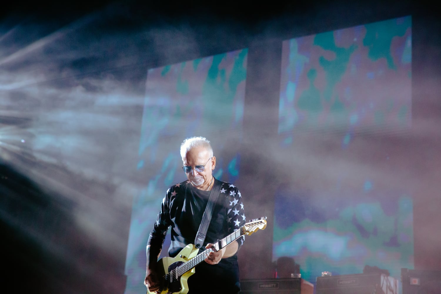 The Cure performs to an excited crowd at the State Farm Arena on June 27, 2023. (Sophie Harris for The Atlanta Journal-Constitution).