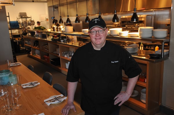 Chef Doug Turbush at the chef table.(Beckystein.com)