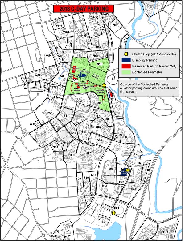 G-Day Parking map