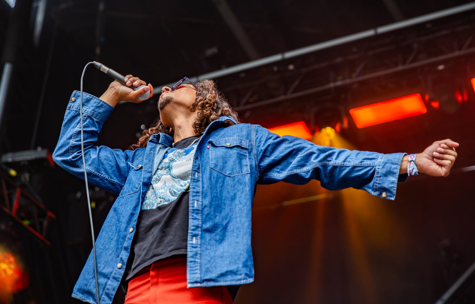 Atlanta, Ga: Fans rushes to the Piedmont stage to see favorites, Chicano Batman. Photo taken Saturday May 4, 2024 at Central Park, Old 4th Ward. (RYAN FLEISHER FOR THE ATLANTA JOURNAL-CONSTITUTION)