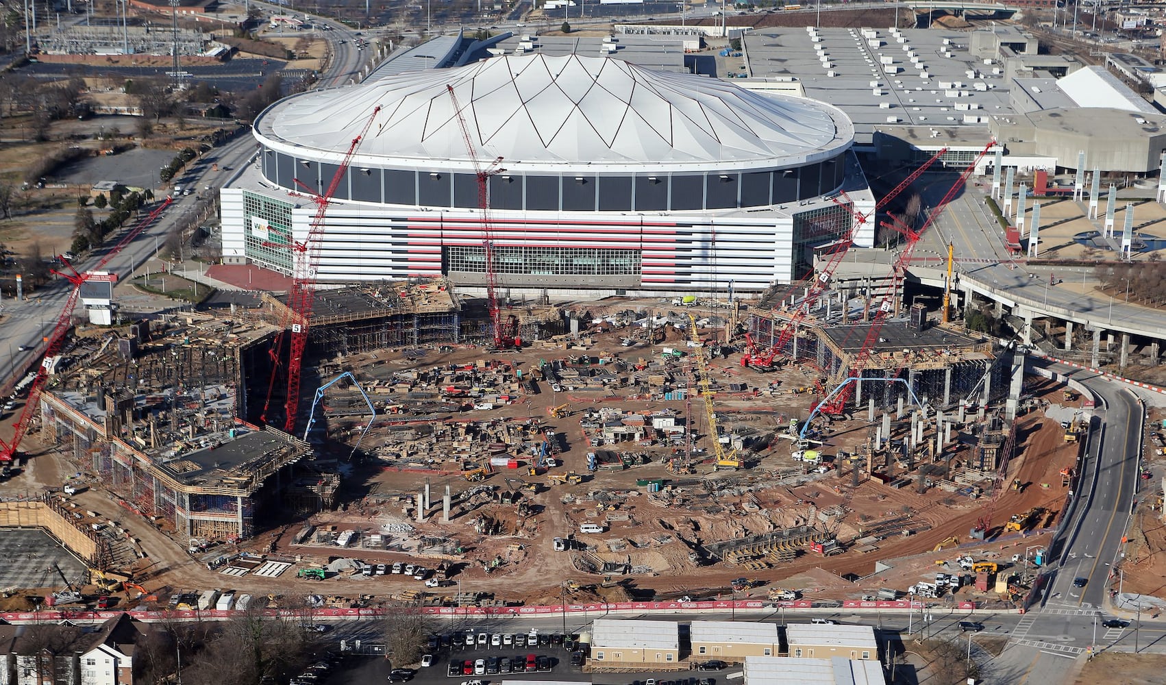 Georgia Dome and the new Falcons stadium