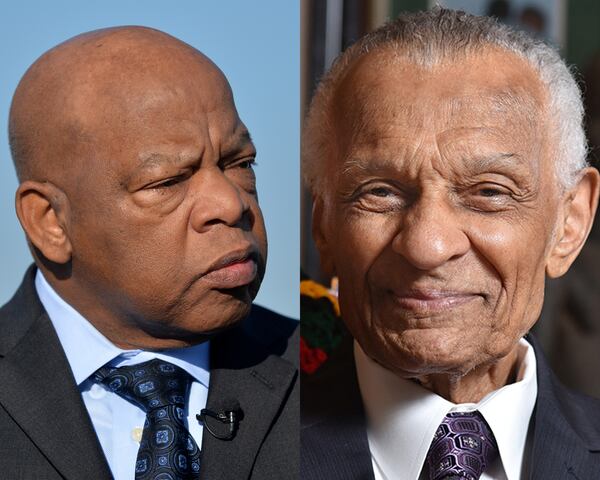 The late Congressman John Lewis of Georgia, who died in 2020, and the Rev. C.T. Vivian, who died the same year at age 95. (File photos)