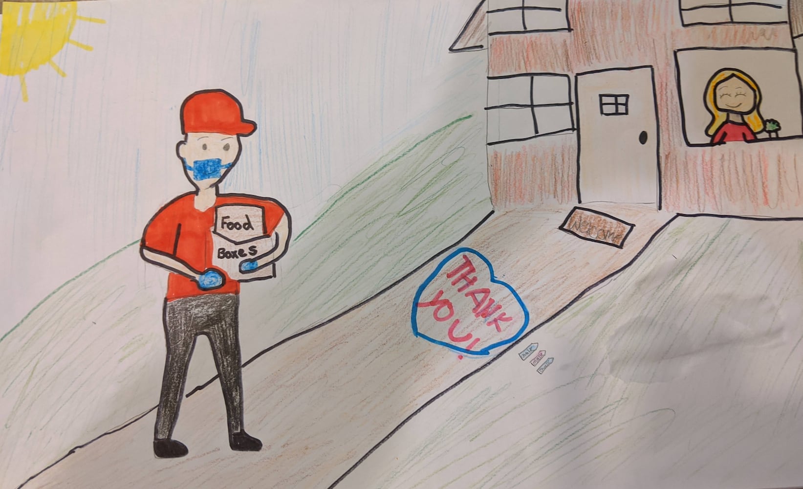 Art from the Heart: Kids thank front-line transportation and delivery workers