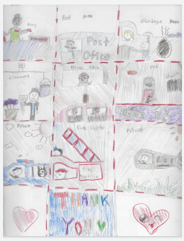 Art from the Heart: Kids thank front-line public safety workers