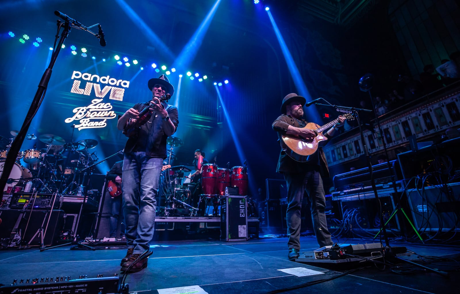 Zac Brown Band's Jimmy Di Martini and John Driskell Hopkins at the Pandora Live show at the Tabernacle on Jan. 31, 2019.