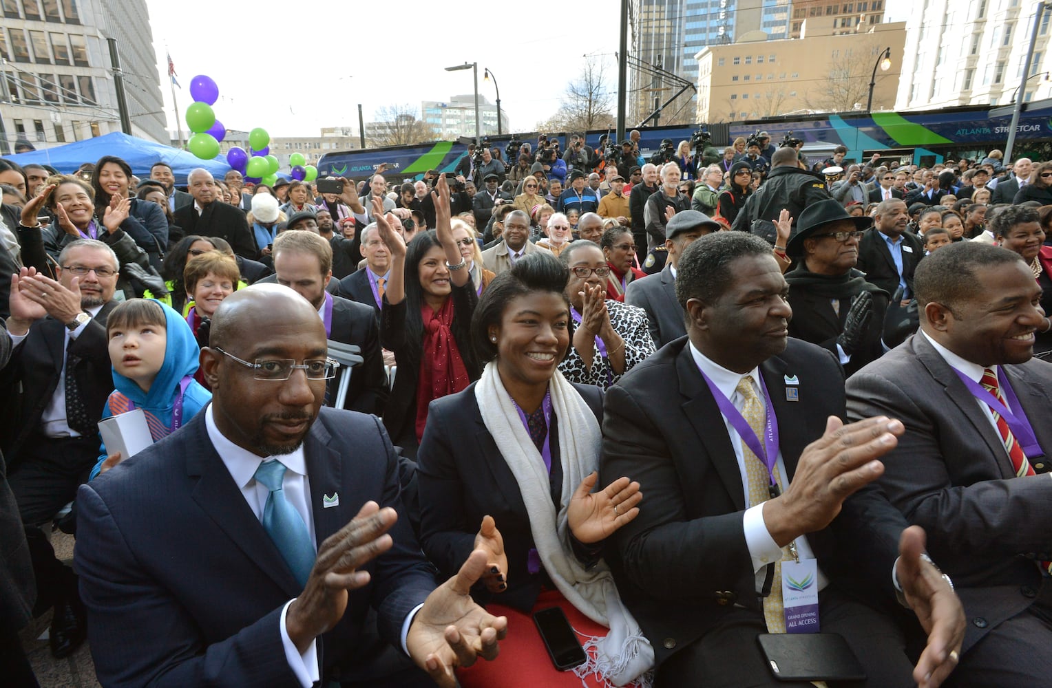 Atlanta streetcar takes its first ride