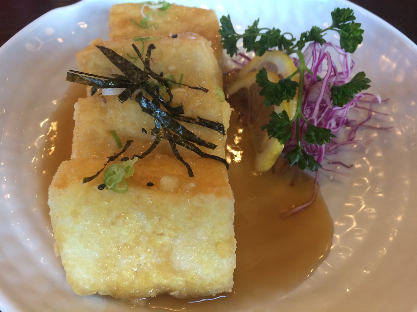 The fried tofu appetizer at Wicked Sushi & Grill in Buford. CONTRIBUTED BY WENDELL BROCK