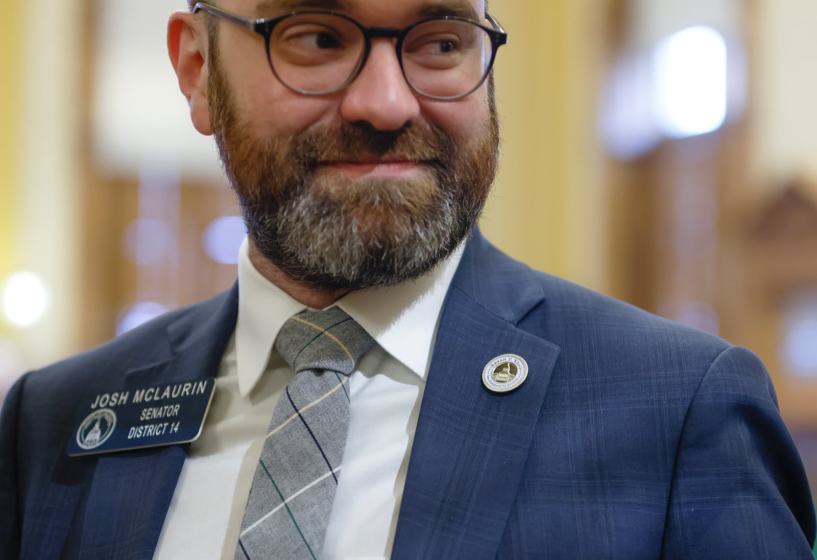 State Sen. Josh McLaurin, D-Sandy Springs, says he has been able to work well with Republican Lt. Gov. Burt Jones. (Natrice Miller/ Natrice.miller@ajc.com)