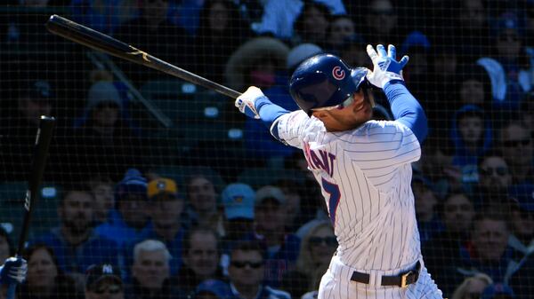 Kris Bryant, 29, was the 2016 NL MVP and can play third base and left field. (David Banks/AP)