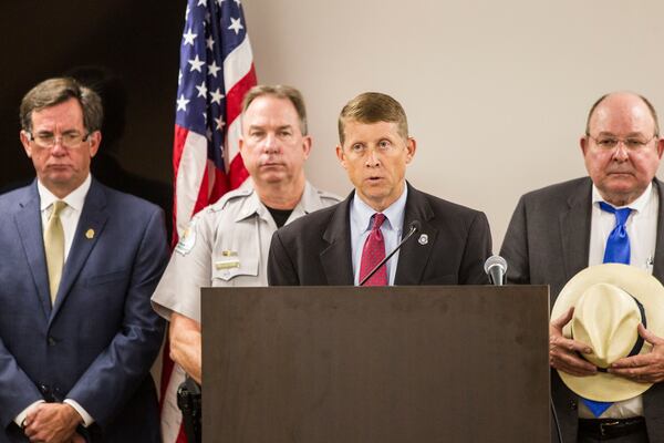 Georgia Department of Corrections Commissioner, Gregory C. Dozier,  presents the results of the investigation in regard to how two  inmates were able to escape custody and kill two correctional officers on June 13, 2017. Chad Rhym/ Chad.Rhym@ajc.com