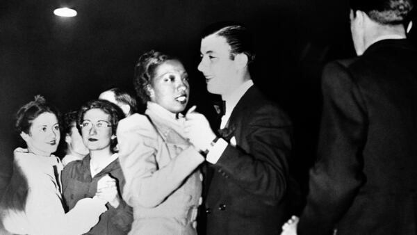 Josephine Baker dancing with Jean Lion in Paris in 1937, one week after they married. (AP Photo)