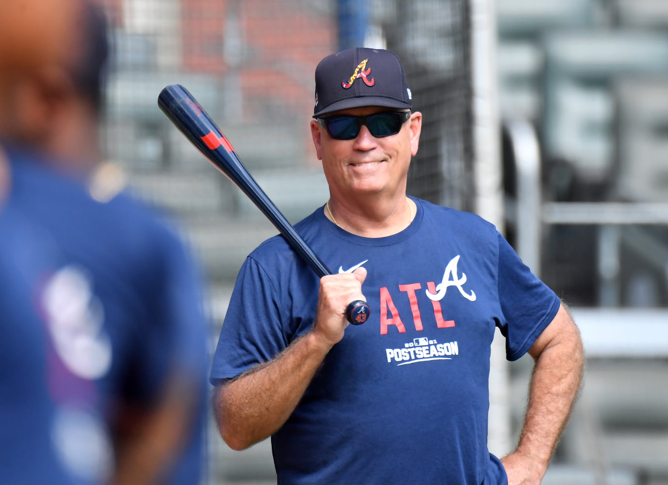 Atlanta Braves workout prior to NLCS