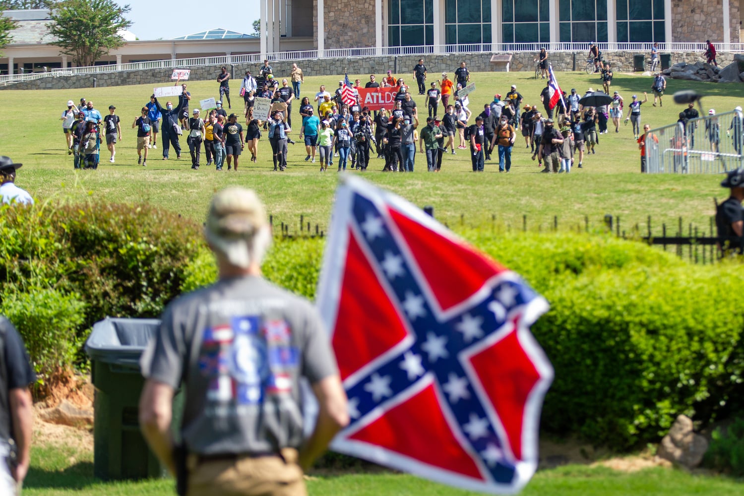 Sons of Confederate Veterans rally in Stone Mountain park