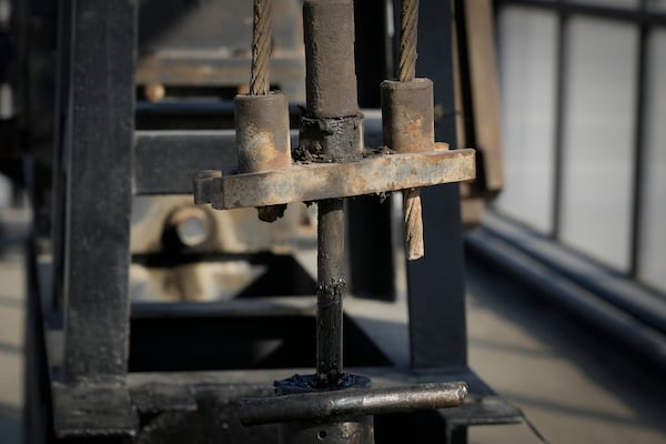 A pumpjack operates in Baku, Azerbaijan, Monday, Sept. 16, 2024. (AP Photo/Sergei Grits)