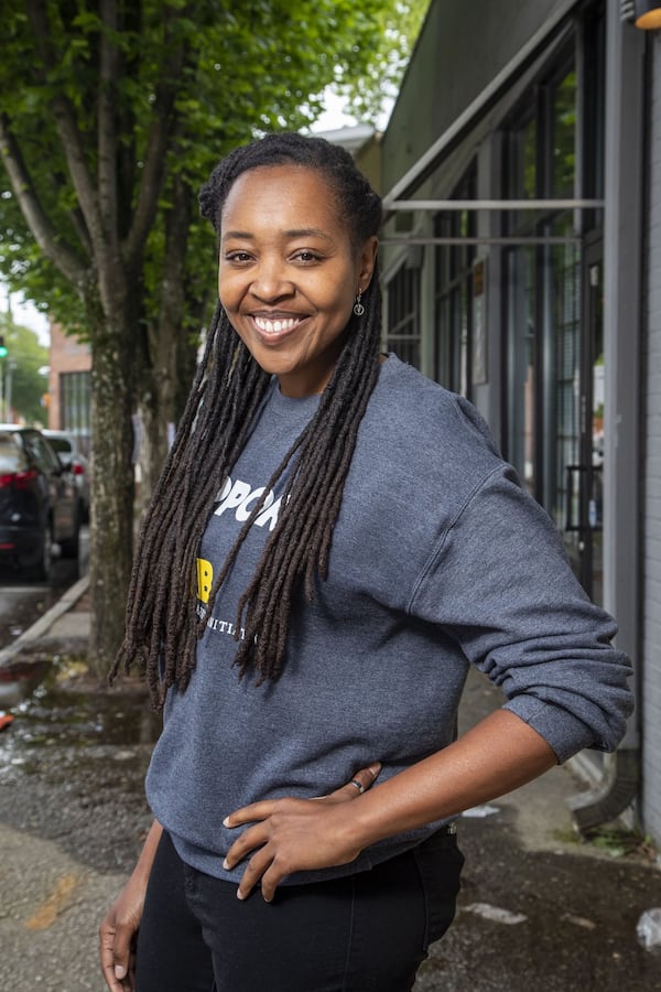 04/30/2020 - Atlanta, Georgia - Village Market ATL CEO Lakeysha Hallmon stands for a photo in Atlanta’s Westview community, Thursday, April 30, 2020. (ALYSSA POINTER / ALYSSA.POINTER@AJC.COM)