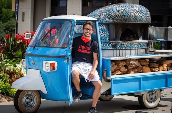 Alessio Lacco's pizza truck was the first to be certified by the Associazione Verace Pizza Napoletana. Courtesy of Alessio Lacco