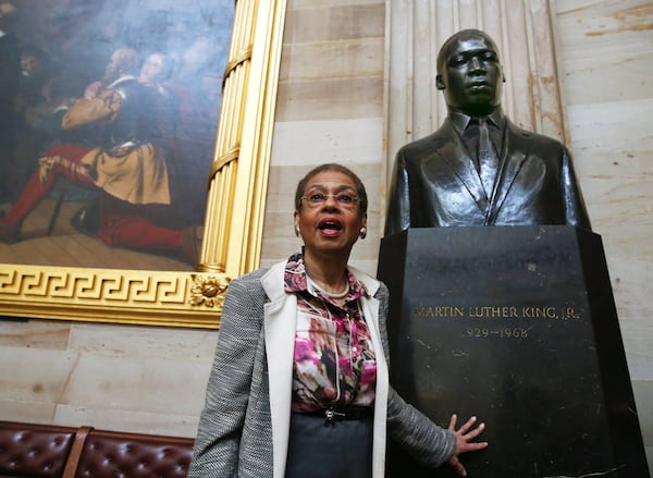 The bronze MLK bust in the U.S. Capitol Rotunda. (Mark Wilson / Getty Images)