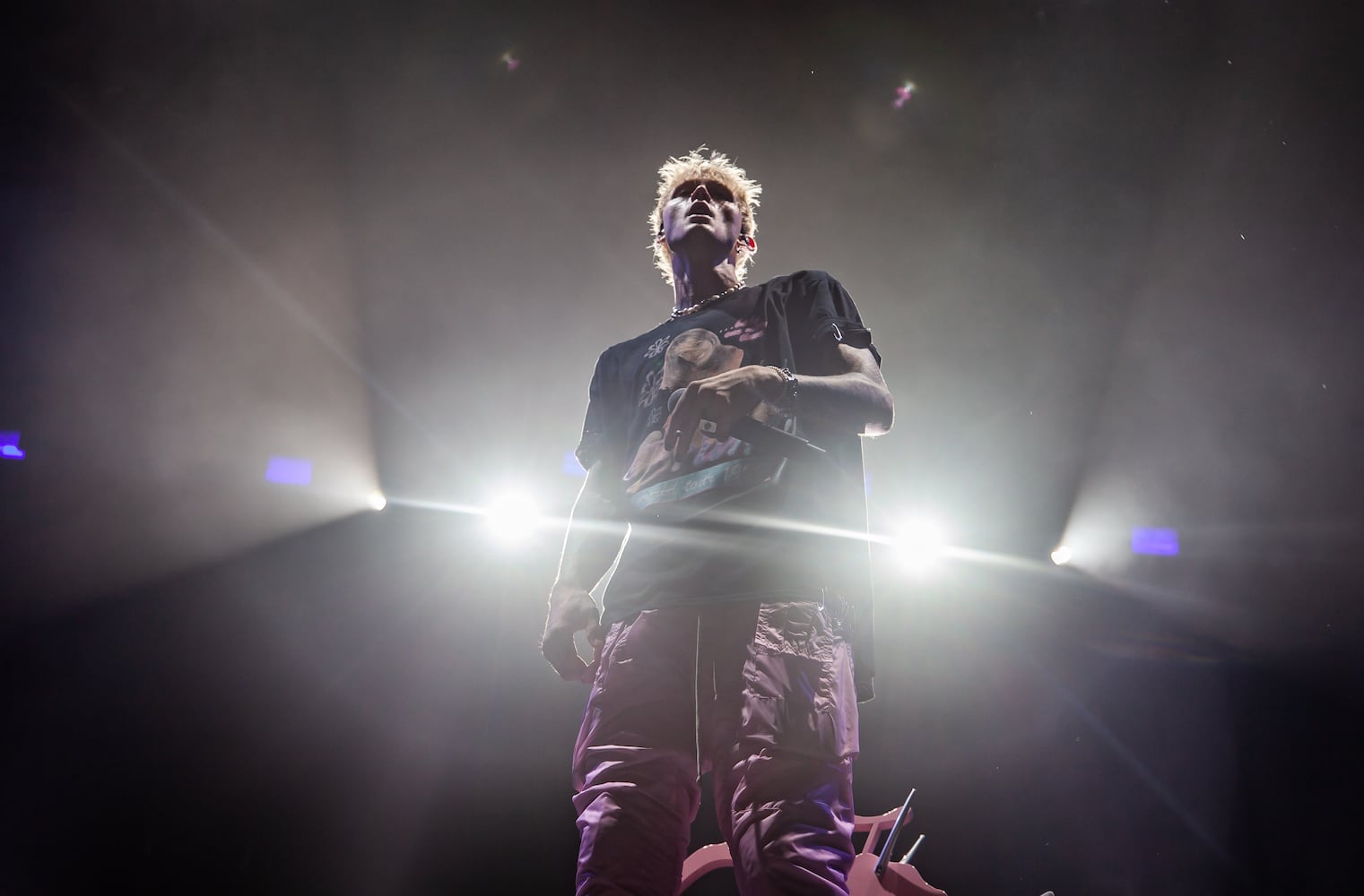 Machine Gun Kelly performs at Music Midtown on Saturday, September 18, 2021, in Piedmont Park. (Photo: Ryan Fleisher for The Atlanta Journal-Constitution)