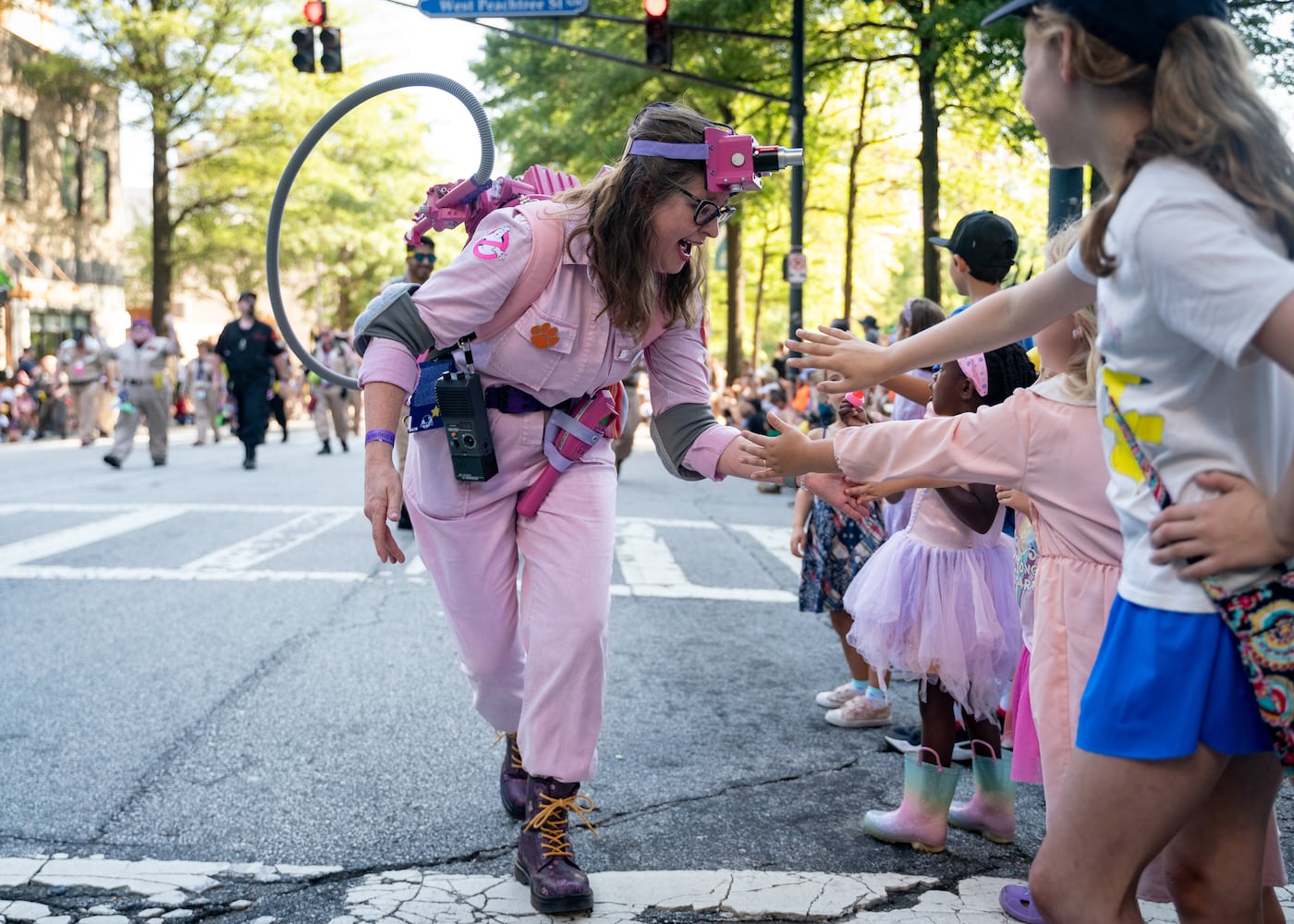 Thousands lined up along Peachtree Street Saturday morning for the annual Dragon Con parade.