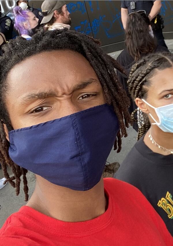 Khari Davis, an Atlanta protester whose father went looking for him Friday night, May 29, 2020. (credit: Khari Davis selfie)