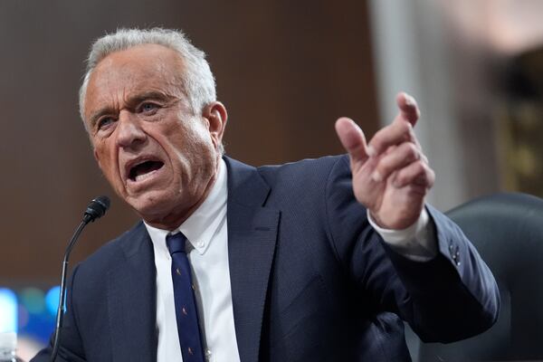 Robert F. Kennedy Jr., President Donald Trump's choice to be Secretary of Health and Human Services, appears before the Senate Finance Committee for his confirmation hearing at the Capitol in Washington, Wednesday, Jan. 29, 2025. (AP Photo/J. Scott Applewhite)