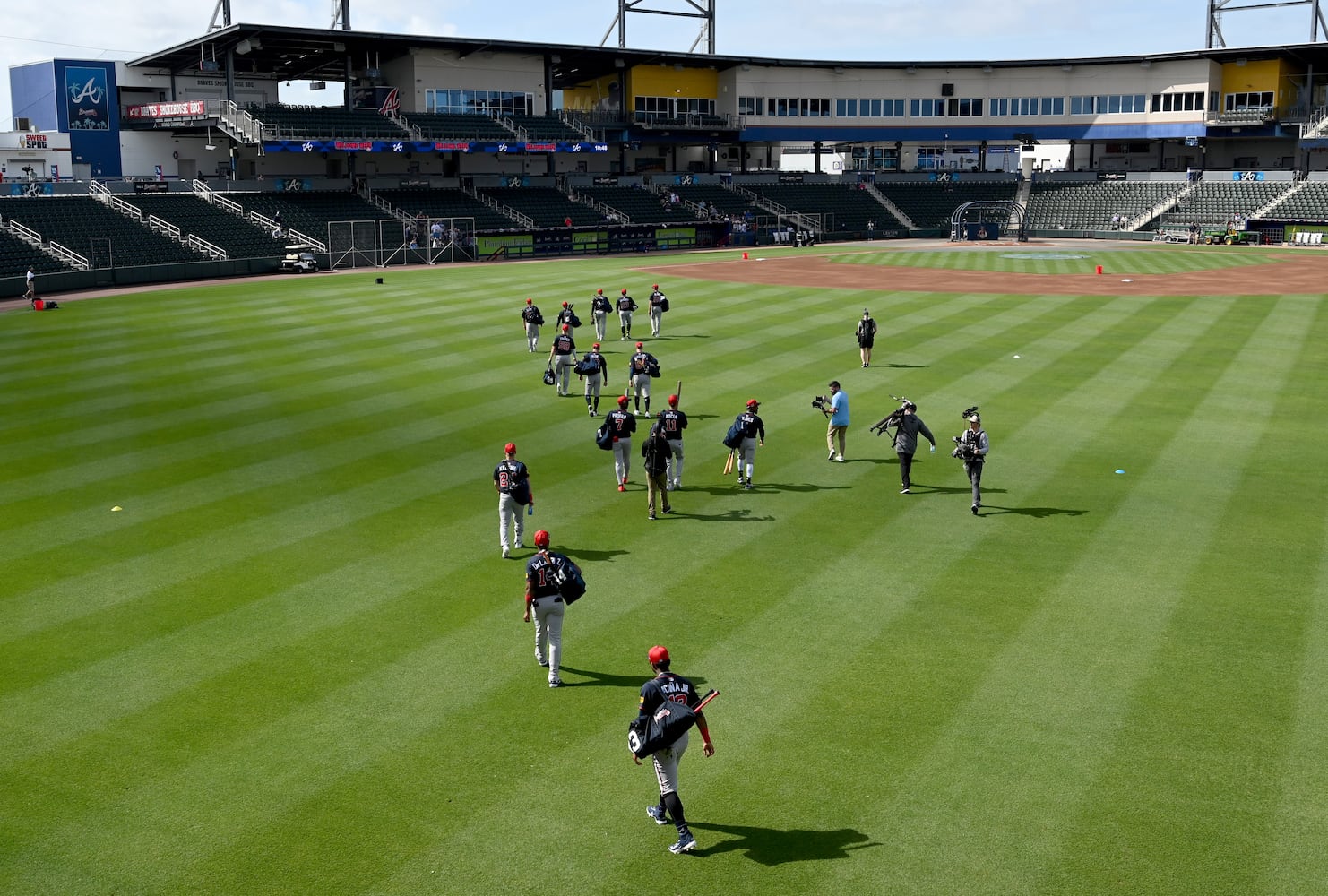 First full-squad spring training workouts