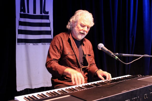 Leavell and his keyboard are constant companions. Photo: Melissa Ruggieri/AJC