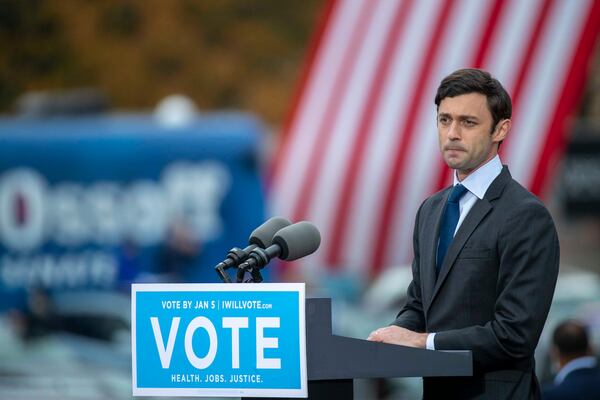 U.S. Sen. Jon Ossoff's first political job was as an intern for U.S. Rep. John Lewis. “I never would have run for office had he not encouraged me,” Ossoff said.  (Alyssa Pointer / Alyssa.Pointer@ajc.com)