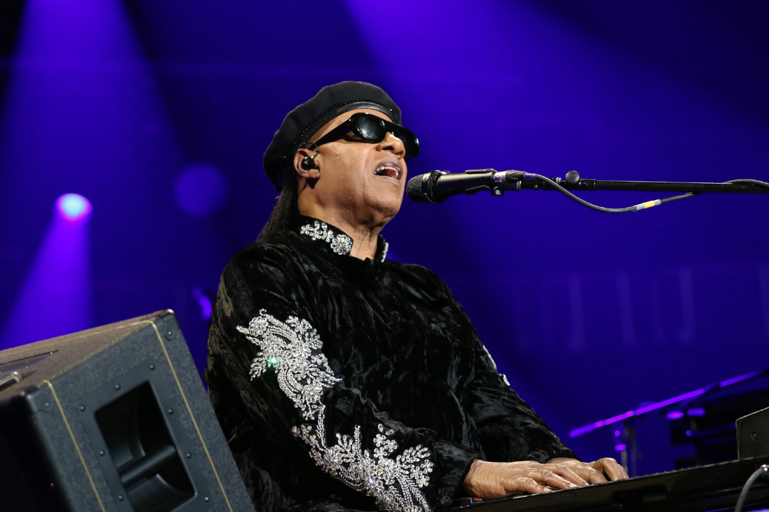 Stevie Wonder entertained a sold out State Farm Arena crowd on Saturday, October 19, 2024. He was escorted onstage by his daughter Aisha Morris and son Kailand Morris on his "Sing Your Song! As We Fix Our Nation's Broken Heart" tour.
Robb Cohen for the Atlanta Journal-Constitution