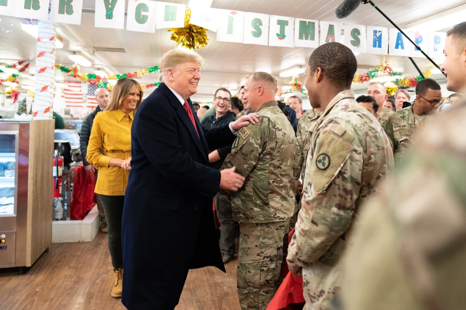 Trump makes unannounced visit to troops in Iraq