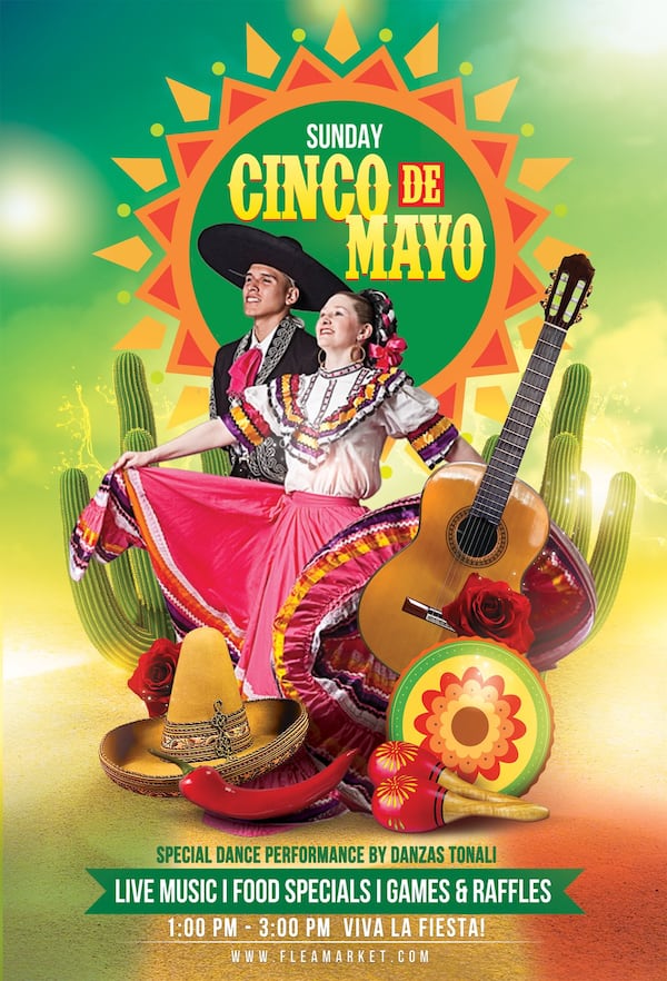 The 5 de Mayo Celebration at Pendergrass Flea Market will feature a dance performance from Danza Tonalli and live music from Los Perikitos de la Sierra. Contributed by Pendergrass Flea Market