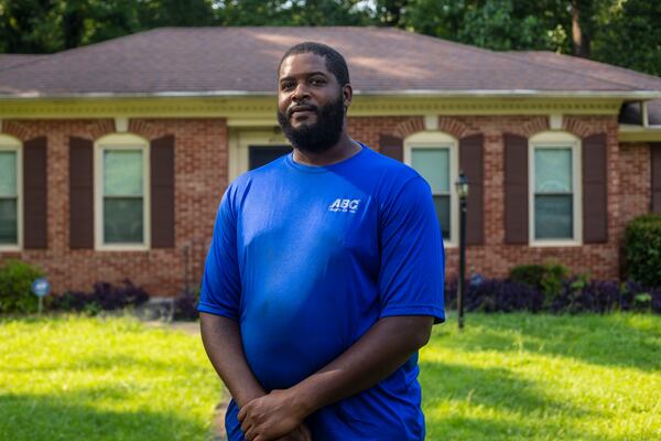 Joshua Elam, who has spent much of the pandemic looking for work, waited months for rent assistance but he said in the end his landlord wouldn't take it because it wasn't the full amount. “It’s been real rough, having bills overlapping and getting eviction notices,” Elam said. He expects to be evicted. (Alyssa Pointer/Atlanta Journal Constitution)