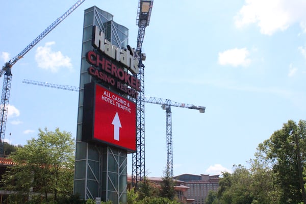 Guests must follow one entrance into Harrah's Cherokee, where their temperature will be checked and they will be given mandatory masks and wristbands to wear before entering the property. Melissa Ruggieri/Atlanta Journal-Constitution