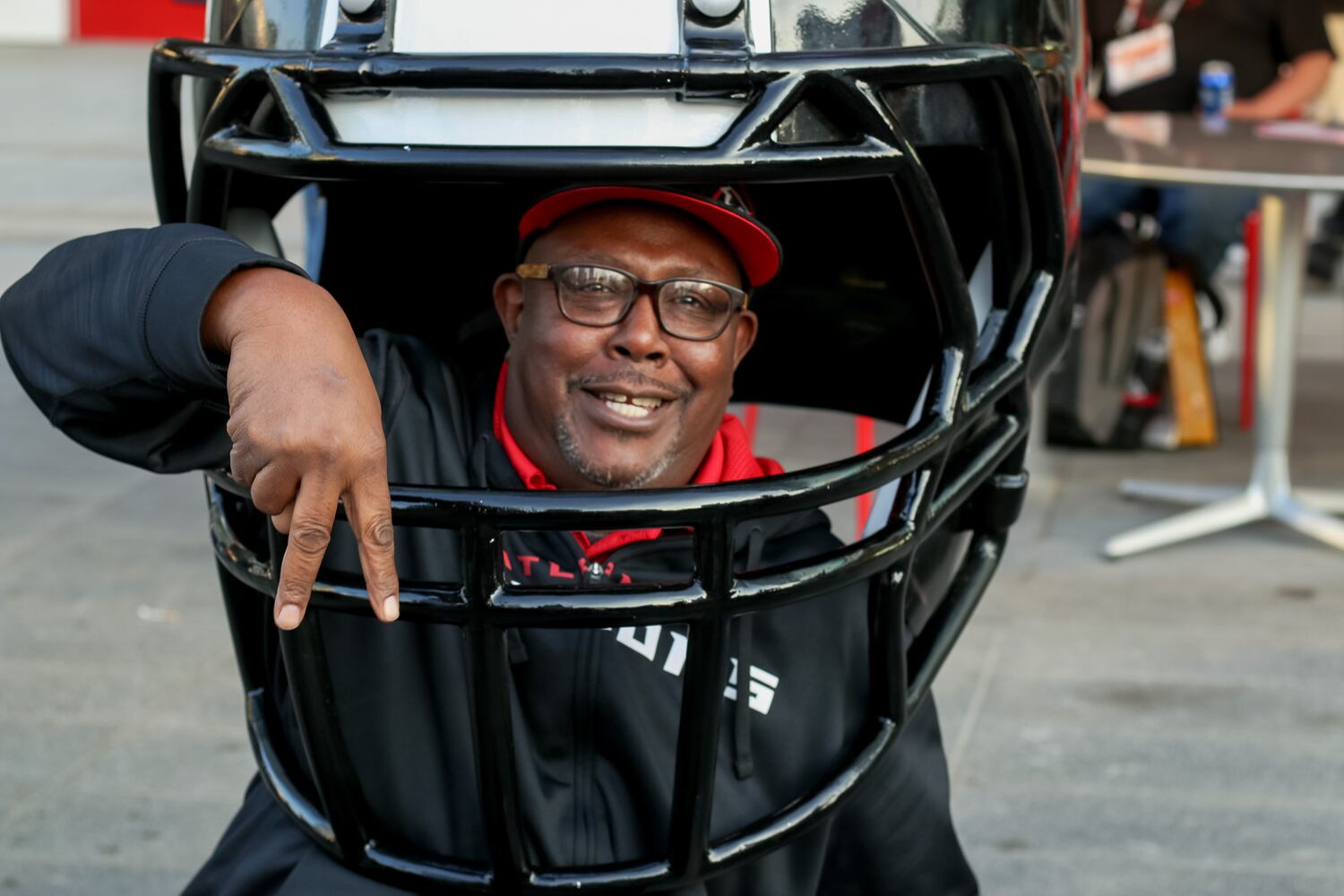 Falcons fans in Houston