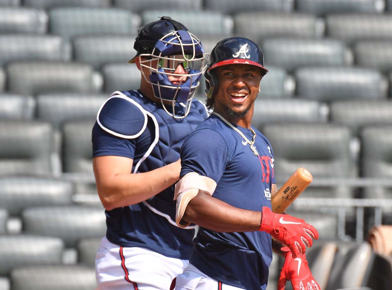 Atlanta Braves workout prior to NLCS