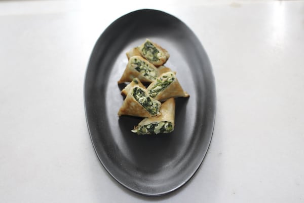 Recipe: Kyma’s Spinach-and-Feta Phyllo Triangles Photo credit for both: Pano Karatassos