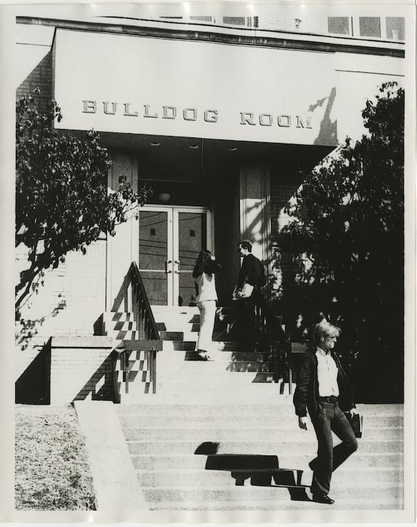 The Bulldog Room, seen here in 1970, was located in Memorial Hall at the University of Georgia. Courtesy of Hargrett Library