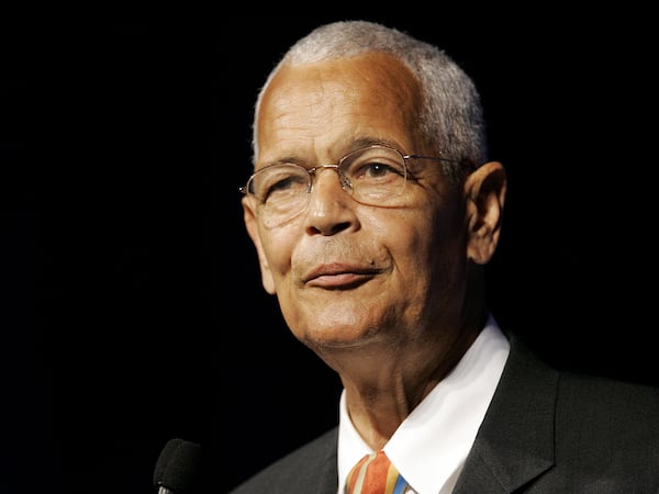 Then NAACP Chairman Julian Bond addresses the civil rights organization's annual convention in Detroit in 2007. Bond, a civil rights activist and longtime board chairman of the NAACP, died Saturday, according to the Southern Poverty Law Center. He was 75. AP photo