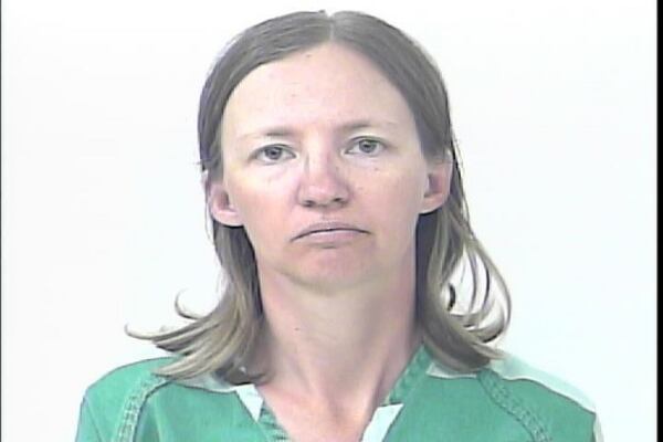 This image provided by the St. Lucie County Jail shows Michelle Marie Thompson. Authorities say Thompson, a Colorado woman claiming to be in a relationship with Tim Tebow, has been charged with trespassing after going to the New York Mets' Florida spring training facility twice last month and looking for the former Denver Broncos quarterback. (St. Lucie County Jai via AP)