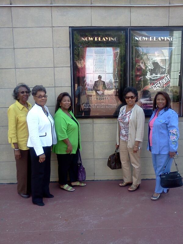 The Unique Ones, from left, Norma H. Moore, Willie Pearl Roberts, Cary D. Holt, Alfreda I. Jenkins, and Mary D. Godfrey gather for a photograph before heading to the movies. Until recently the club members, now in their late 70s, gathered once a month. Contributed