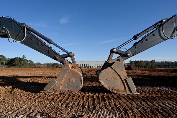 A ceremonial groundbreaking was held on Wednesday, Jan. 15, 2025, in Johns Creek to christen the construction of Medley, an Avalon-style mixed-use project atop a former State Farm office campus. (Hyosub Shin/AJC)