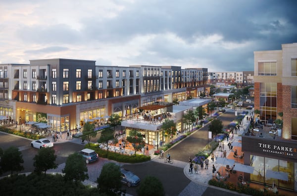 This is a rendering of the Medley mixed-use development in Johns Creek, which held a formal groundbreaking ceremony in January 2025. (Courtesy of Toro Development Co.)