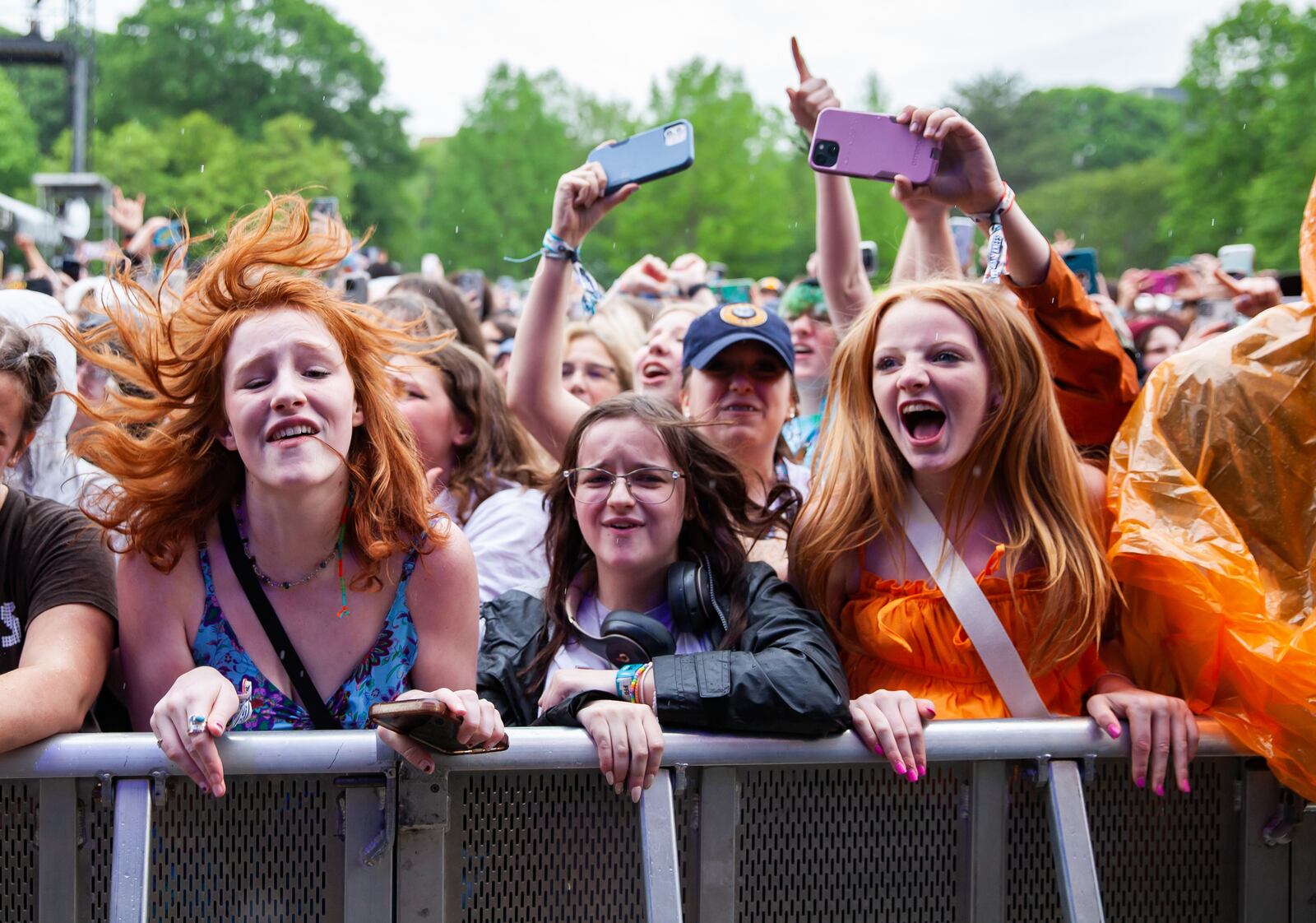 Lovejoy, hailing from England, had tons of screaming adoring fans on the Peachtree stage on Friday May 5, 2023, at the Shaky Knees Music Festival. The fest at Central Park is marking its 10th anniversary. (RYAN FLEISHER FOR THE ATLANTA JOURNAL-CONSTITUTION)