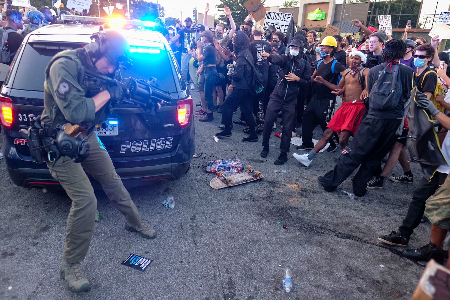 PHOTOS: Protesters gather in Atlanta over Friday’s police shooting