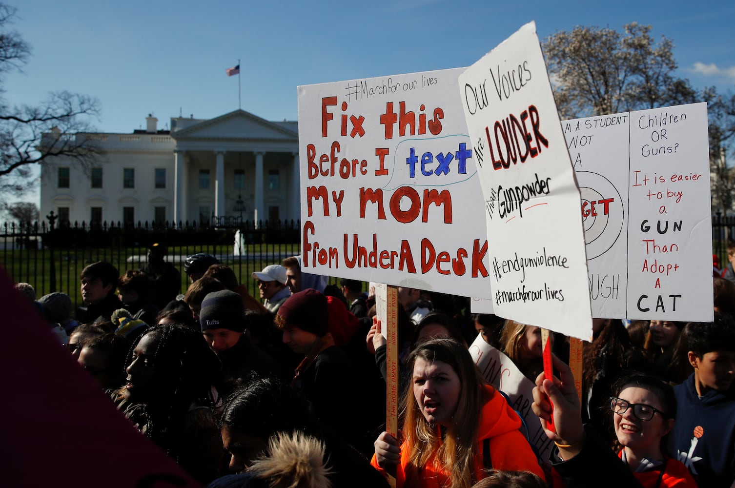 Photos: Students walk out of schools to protest gun violence; march on Washington