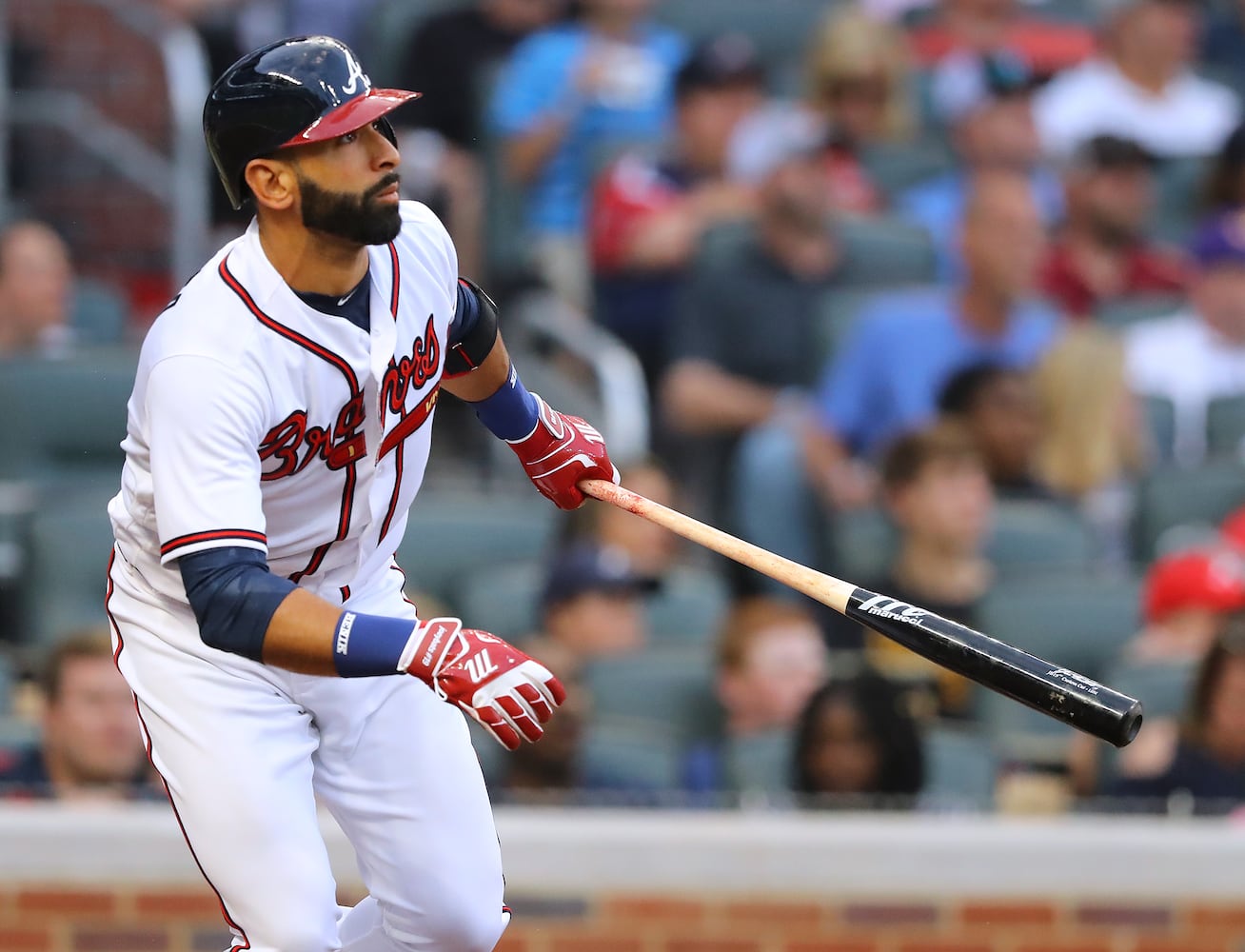 Photos: Jose Bautista suits up for Braves