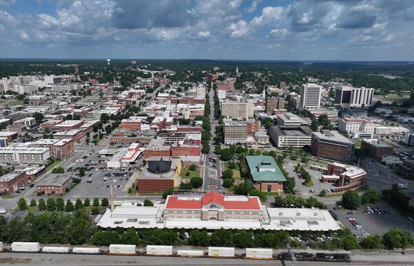 Downtown Macon with its Terminal Station in the foreground. (Hyosub Shin / AJC)